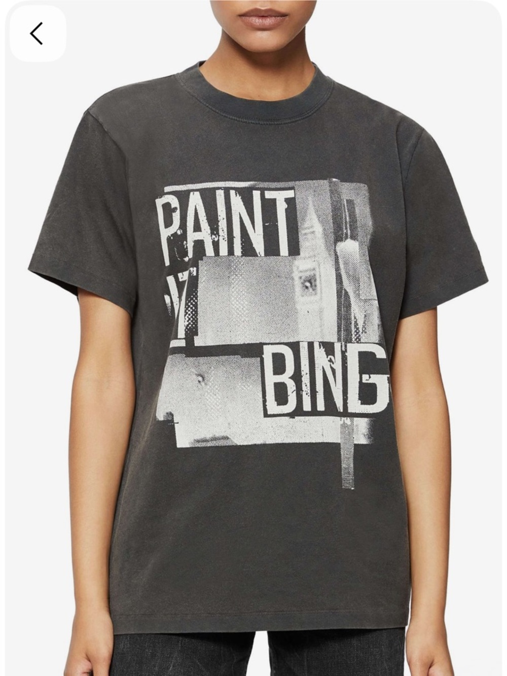 Anine Bing Black Cotton Tee